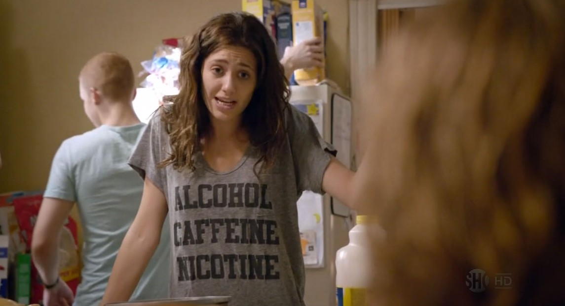 Shameless: Alcohol Caffeine Nicotine – T-Shirts On Screen