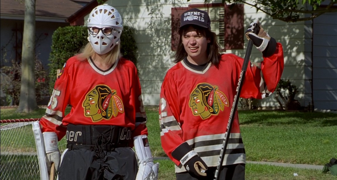 wayne's world blackhawks jersey