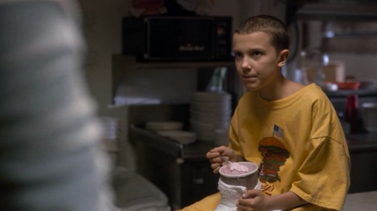 stranger things eleven burger shirt